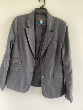 Merona Gray Women's Two-Button Notch Lapel Blazer